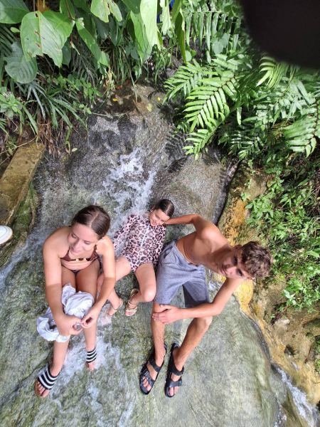 Sitting in the running water partway up - lifeonwheel.com