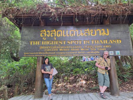 Guests at the highest point in Thailand sign - lifeonwheel.com