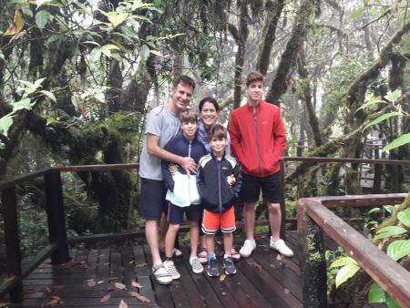 Family photo on the mossy boardwalk - lifeonwheel.com