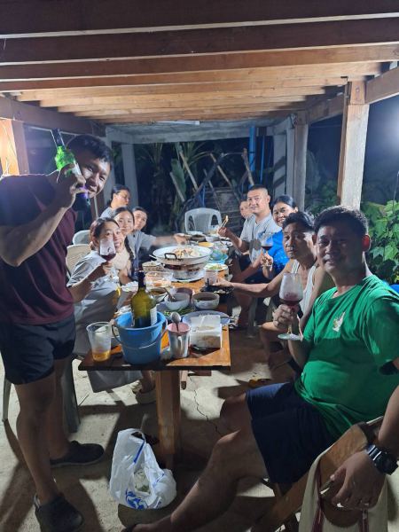 A festive dinner with wine around the table - lifeonwheel.com