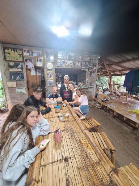 Family lunch at the village restaurant with our host - lifeonwheel.com
