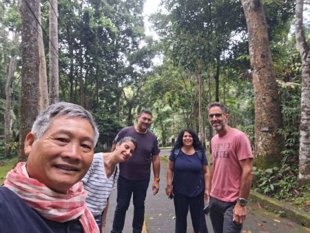 A group selfie under the shaded canopy walk - lifeonwheel.com