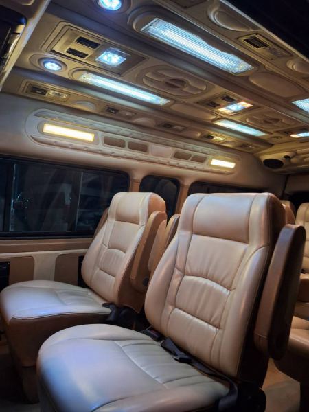 Ambient lighting and comfortable seats inside the van - lifeonwheel.com