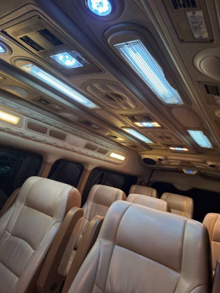 A closer look at the van's plush leather seats - lifeonwheel.com