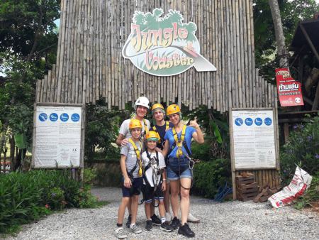At the Jungle Coaster entrance - lifeonwheel.com